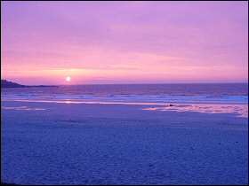 Sunset on Porthmeor Beach, St Ives, Cornwall