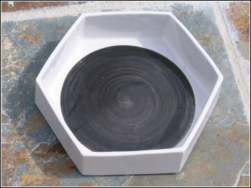 Troika Pottery - Hexagonal Dish - Simone Kilburn