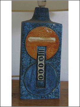 Troika Pottery - Tall Rectangular Lamp Base - Simone Kilburn