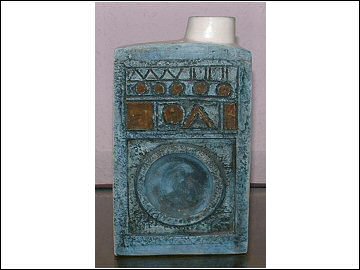 Troika Pottery - Chimney Vase - Penny Black