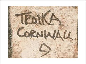 Troika Pottery - Wheel Vase Mark - Louise Jinks