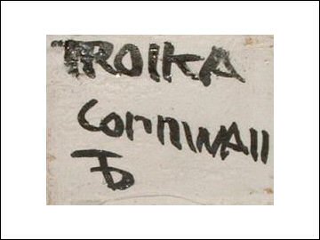 Troika Pottery - Wheel Vase Mark - Unknown Decorator - TB