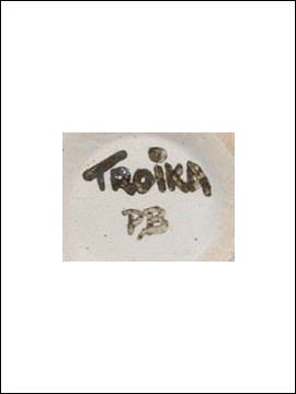 Troika Pottery - Urn Mark - Penny Black