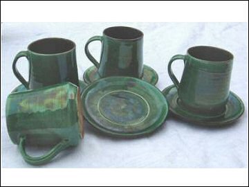 Avalon Pottery Cups and Saucers