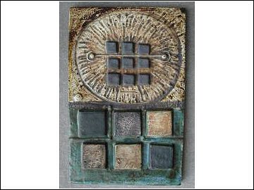 Troika Pottery - Calculator Plaque - Stella Benjamin