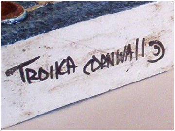 Troika Pottery - Slab Vase Mark - Tina Doubleday