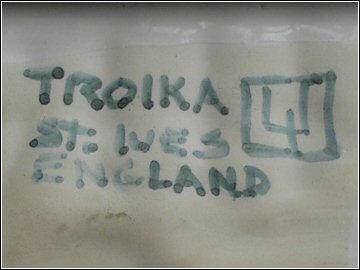 Troika Pottery - Love Plaque Mark - Stella Benjamin