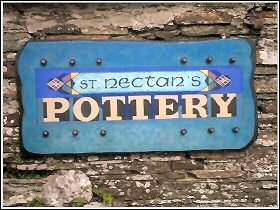 St Nectan's Pottery sign